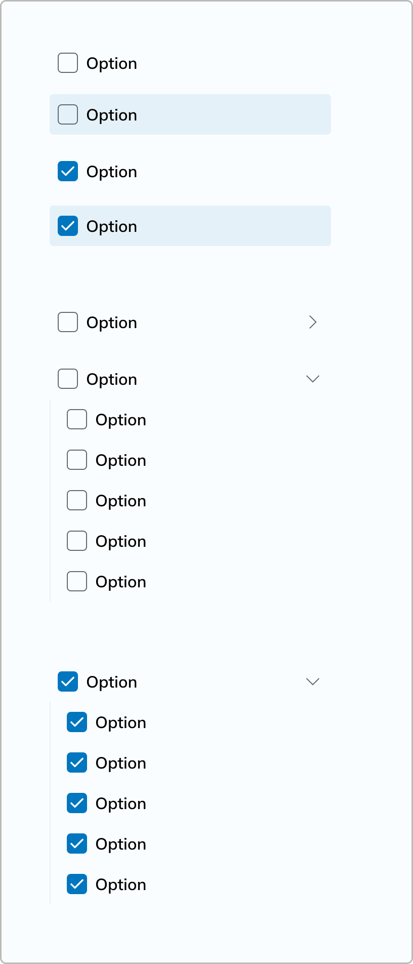 checkbox components