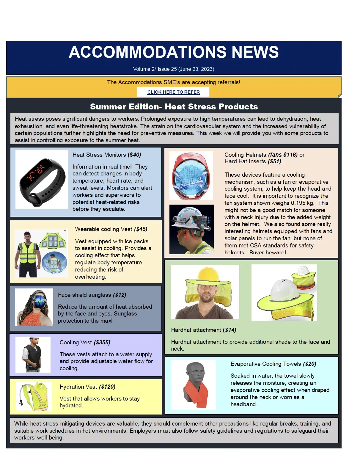 PDF page of multiple accommodations