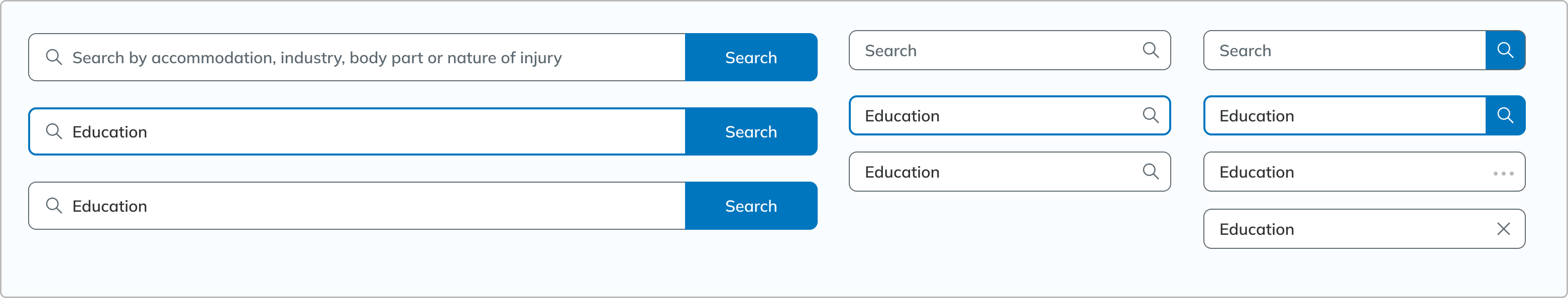 search bar components
